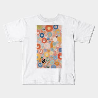 Hilma af Klint's Feline Kaleidoscope: Abstract Whimsy Kids T-Shirt